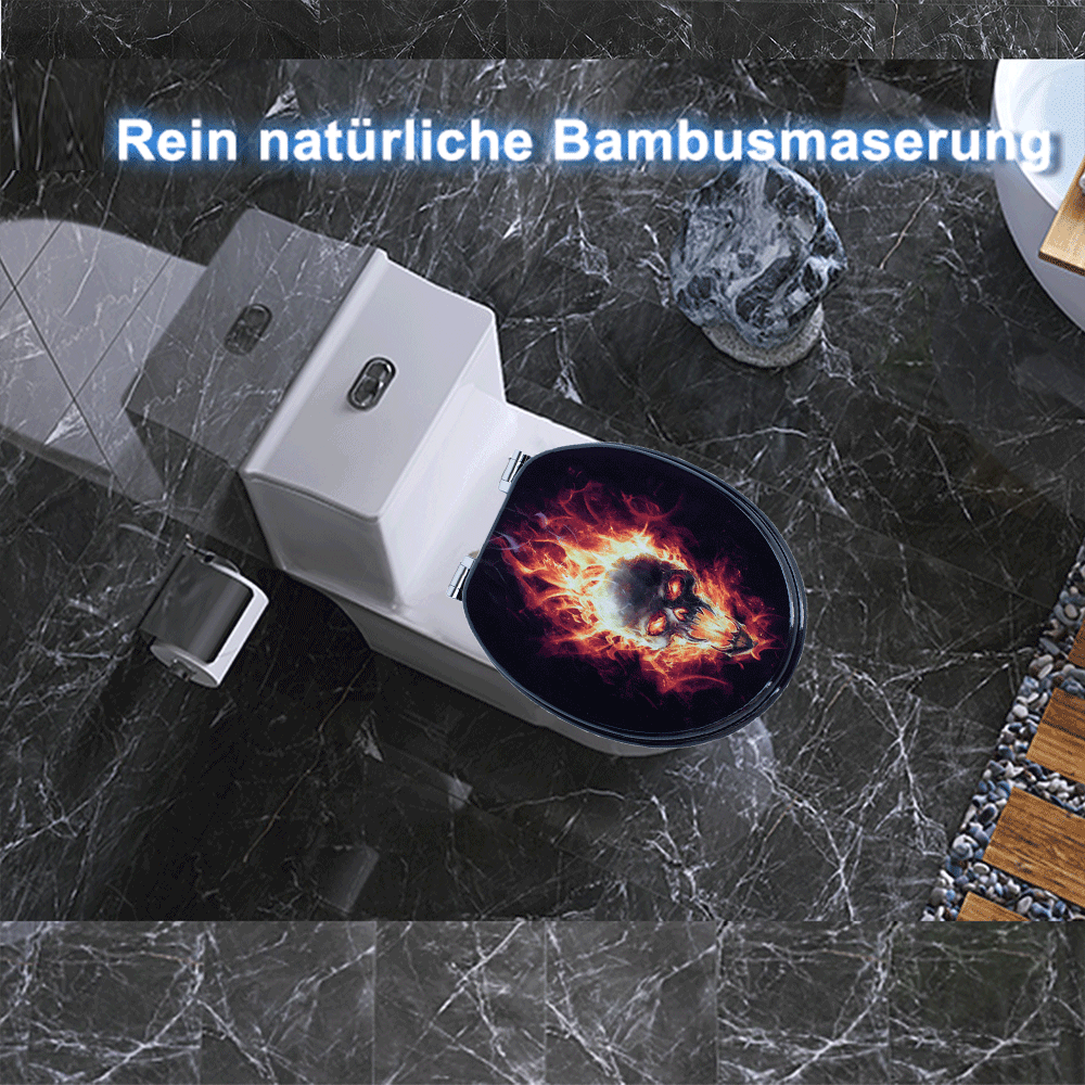 SINOBATH MDF-Holzkern, WC-Sitz Toilettensitz mit Absenkautomatik, Softclose-Scharnier(H143)