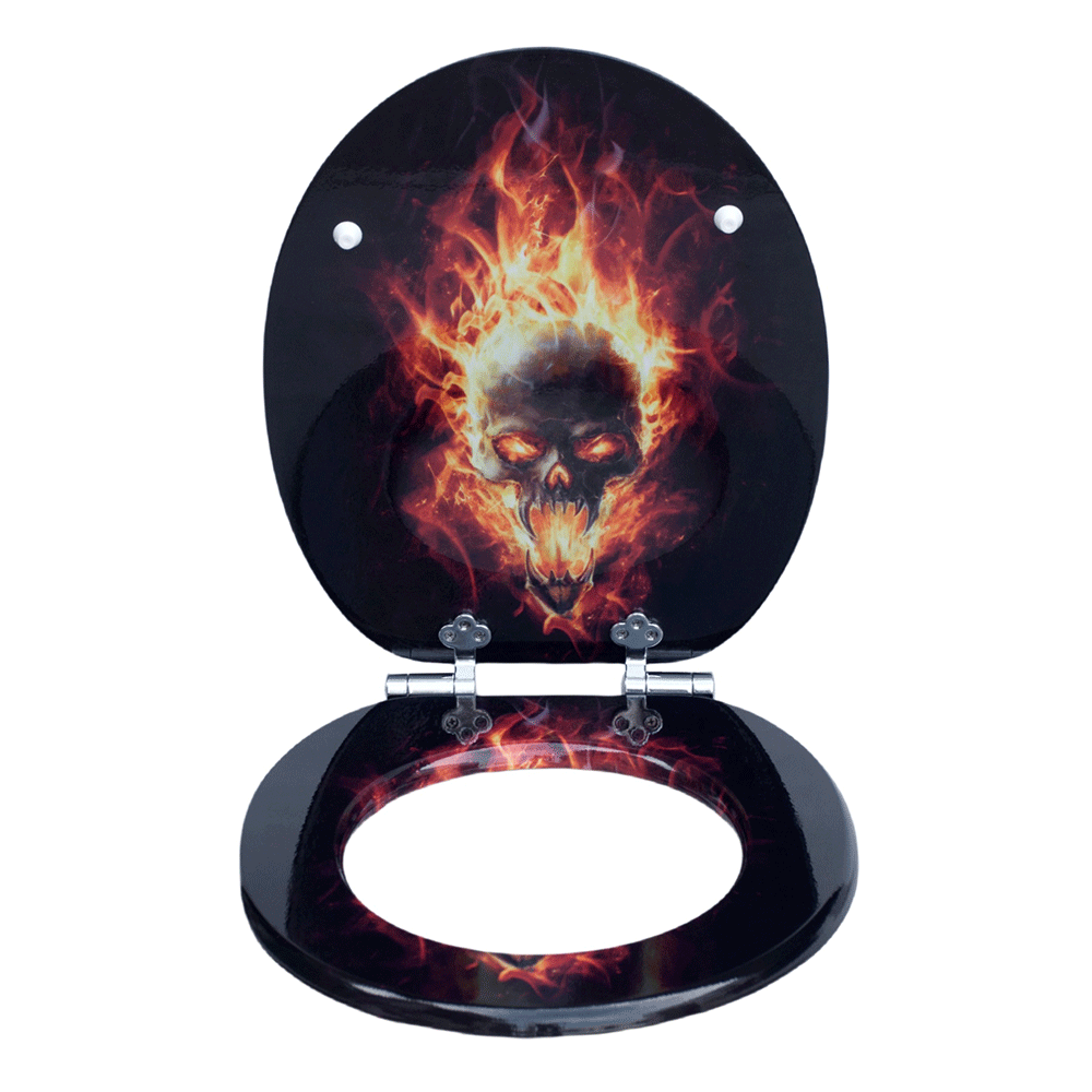 SINOBATH MDF-Holzkern, WC-Sitz Toilettensitz mit Absenkautomatik, Softclose-Scharnier(H143)