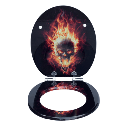 SINOBATH MDF-Holzkern, WC-Sitz Toilettensitz mit Absenkautomatik, Softclose-Scharnier(H143)