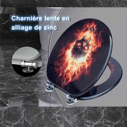 SINOBATH MDF-Holzkern, WC-Sitz Toilettensitz mit Absenkautomatik, Softclose-Scharnier(H143)