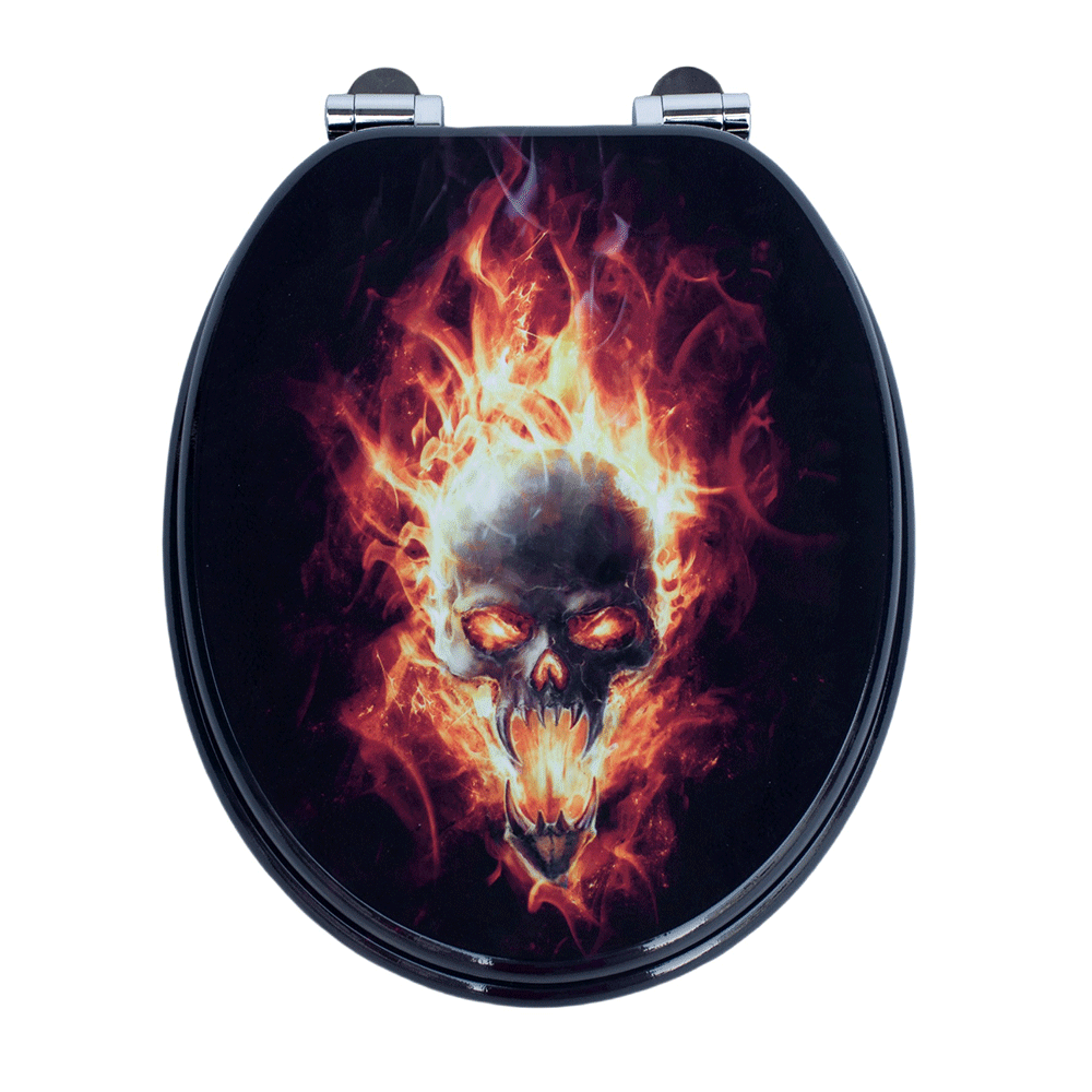 SINOBATH MDF-Holzkern, WC-Sitz Toilettensitz mit Absenkautomatik, Softclose-Scharnier(H143)