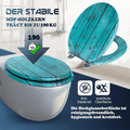 SINOBATH MDF-Holzkern, WC-Sitz Toilettensitz mit Absenkautomatik, Softclose-Scharnier(H144C)