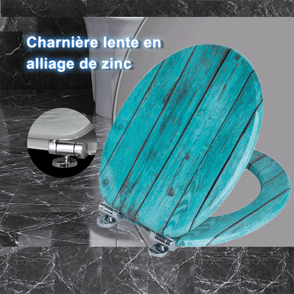 SINOBATH MDF-Holzkern, WC-Sitz Toilettensitz mit Absenkautomatik, Softclose-Scharnier(H144C)