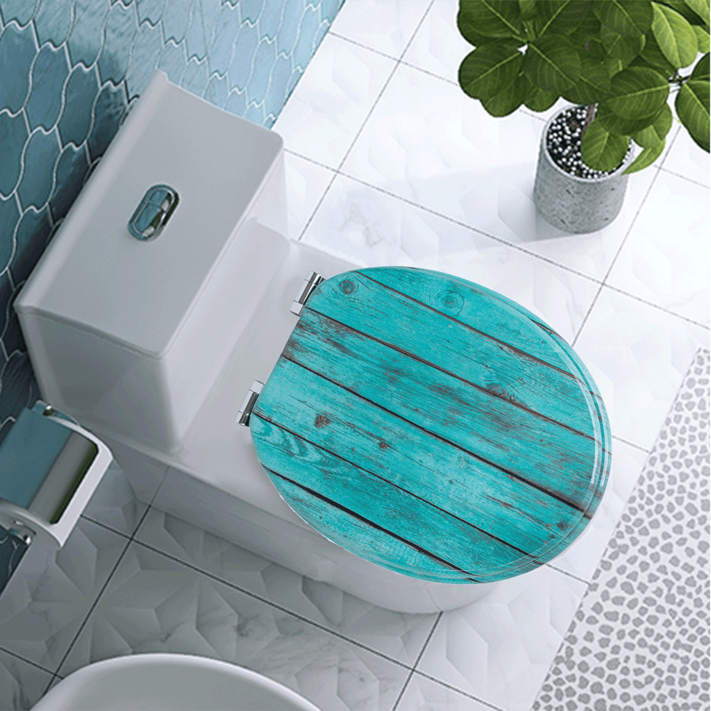 SINOBATH MDF-Holzkern, WC-Sitz Toilettensitz mit Absenkautomatik, Softclose-Scharnier(H144C)