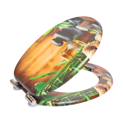 SINOBATH MDF-Holzkern, WC-Sitz Toilettensitz mit Absenkautomatik, Softclose-Scharnier(H167)