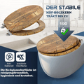SINOBATH MDF-Holzkern, WC-Sitz Toilettensitz mit Absenkautomatik, Softclose-Scharnier(H168)