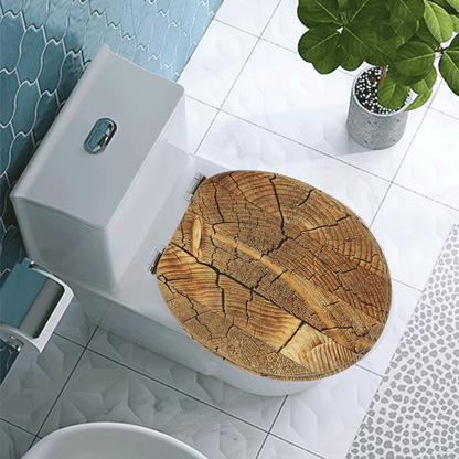 SINOBATH MDF-Holzkern, WC-Sitz Toilettensitz mit Absenkautomatik, Softclose-Scharnier(H168)