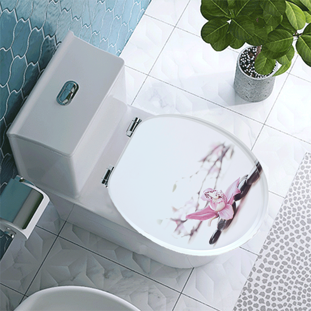 SINOBATH MDF-Holzkern, WC-Sitz Toilettensitz mit Absenkautomatik, Softclose-Scharnier£（H237）