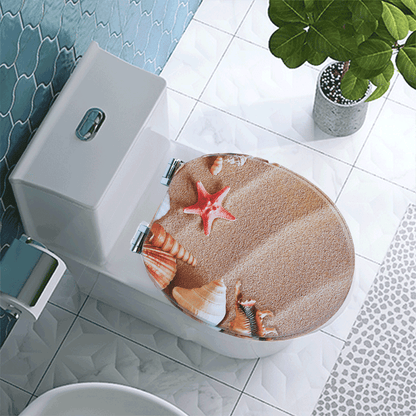 SINOBATH MDF-Holzkern, WC-Sitz Toilettensitz mit Absenkautomatik, Softclose-Scharnier(H308)