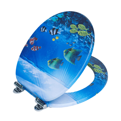 SINOBATH MDF-Holzkern, WC-Sitz Toilettensitz mit Absenkautomatik, Softclose-Scharnier£（H309）