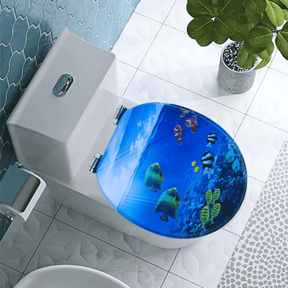 SINOBATH MDF-Holzkern, WC-Sitz Toilettensitz mit Absenkautomatik, Softclose-Scharnier£（H309）