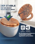 SINOBATH (H348) WC Sitz mit Absenkautomatik ,MDF-Material (Holz)