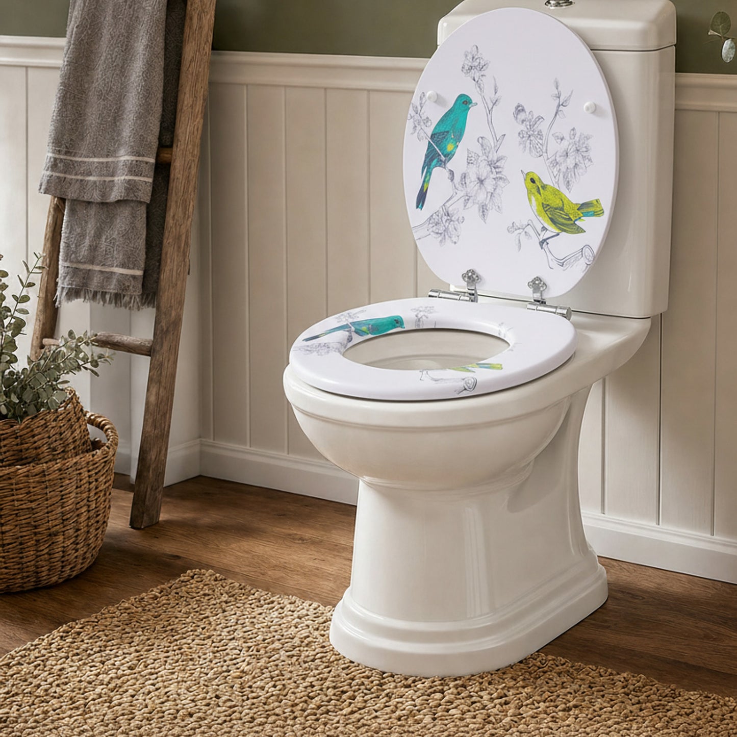 SINOBATH MDF WC-Sitz Gedruckte Muster Softclose Toilettensitz — H371
