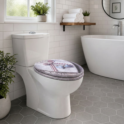 SINOBATH MDF WC-Sitz Gedruckte Muster Softclose Toilettensitz — H372