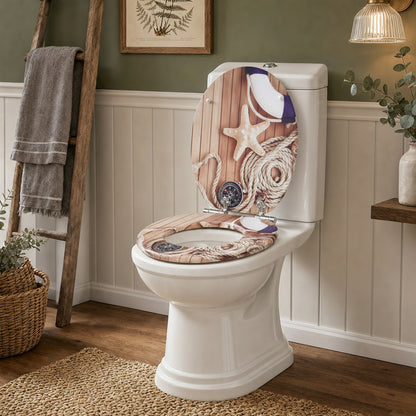 SINOBATH MDF WC-Sitz Gedruckte Muster Softclose Toilettensitz — H373