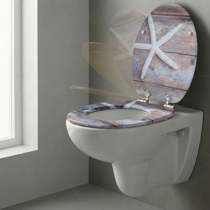 SINOBATH MDF WC-Sitz Gedruckte Muster Softclose Toilettensitz — H374