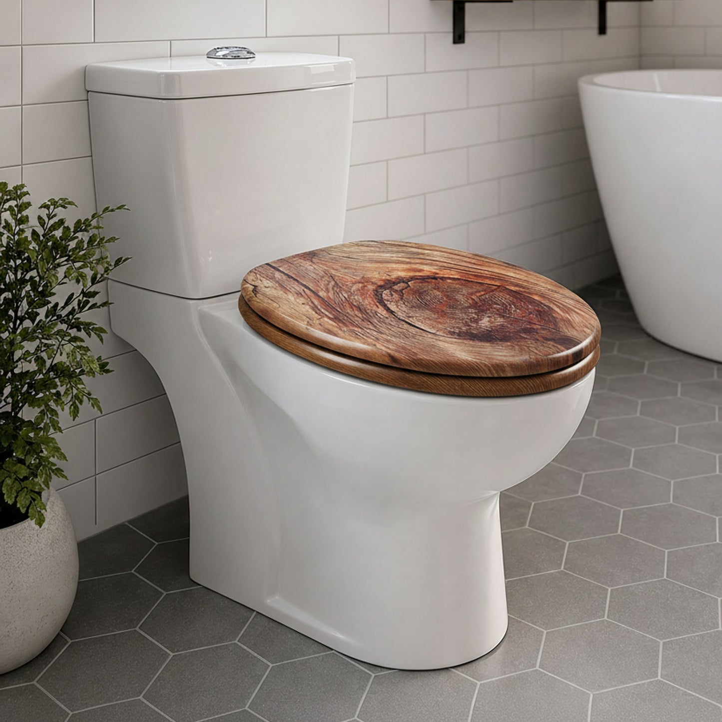 SINOBATH MDF WC-Sitz Gedruckte Muster Softclose Toilettensitz — H375