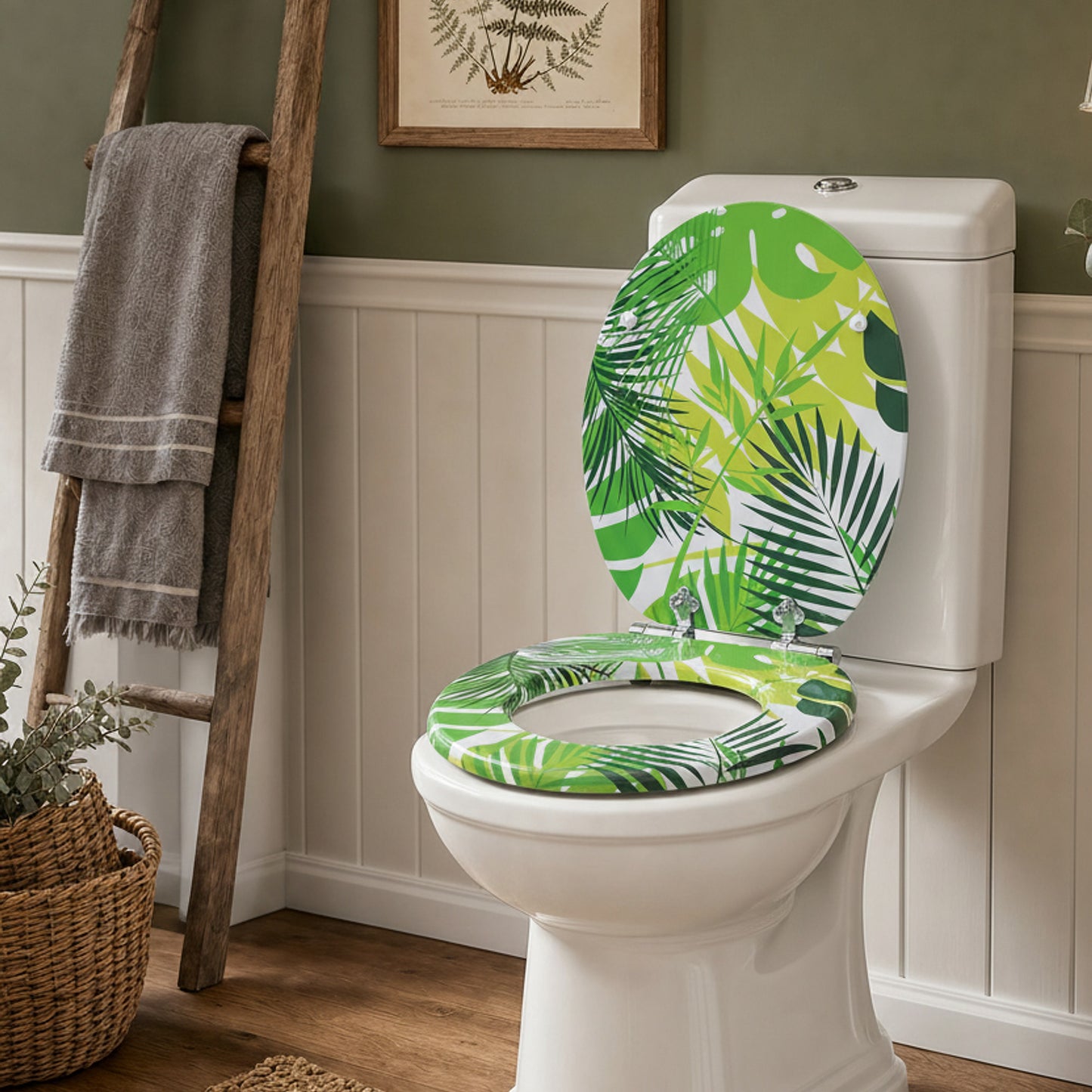 SINOBATH MDF WC-Sitz Gedruckte Muster Softclose Toilettensitz — H377