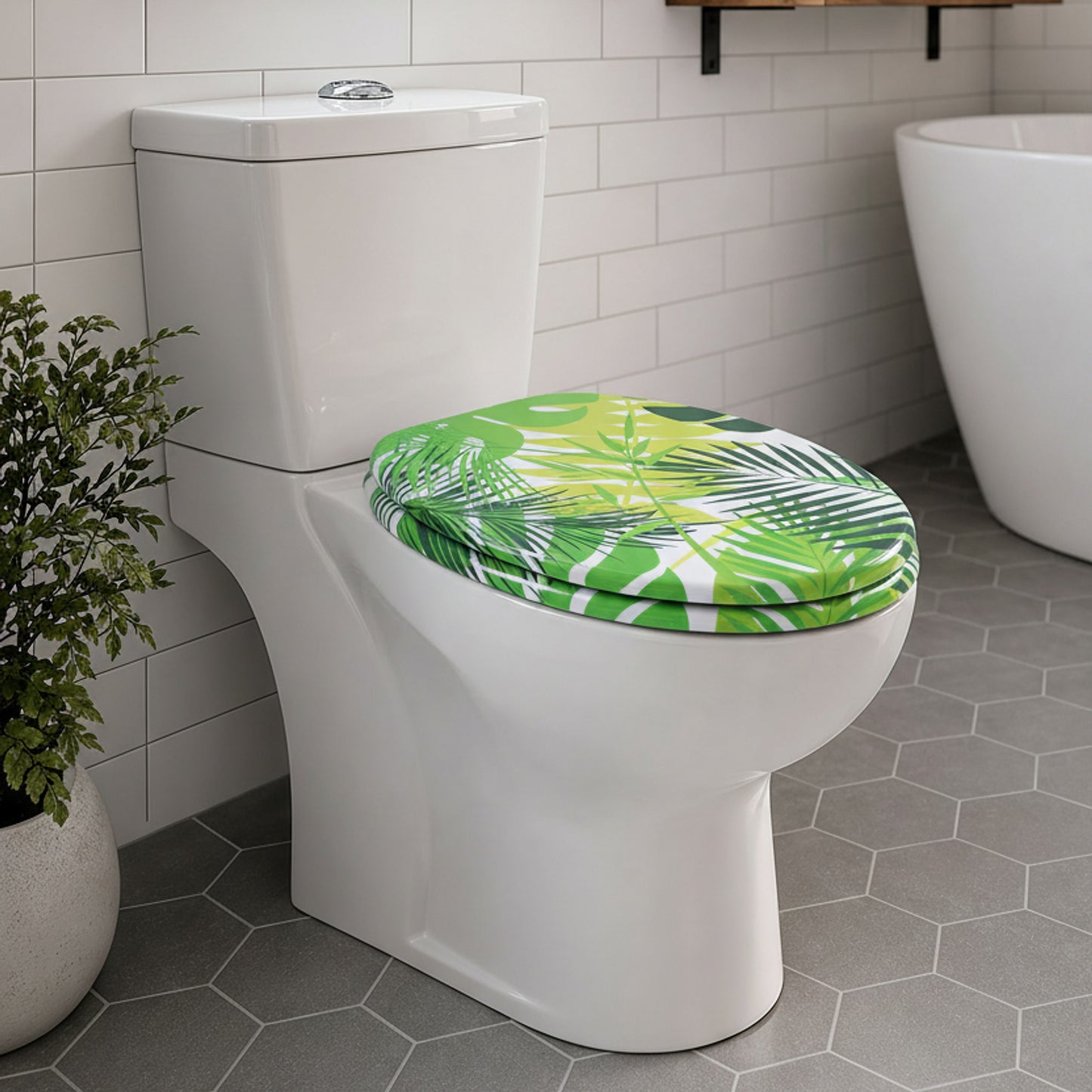 SINOBATH MDF WC-Sitz Gedruckte Muster Softclose Toilettensitz — H377