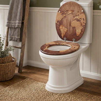 SINOBATH MDF WC-Sitz Gedruckte Muster Softclose Toilettensitz — H378