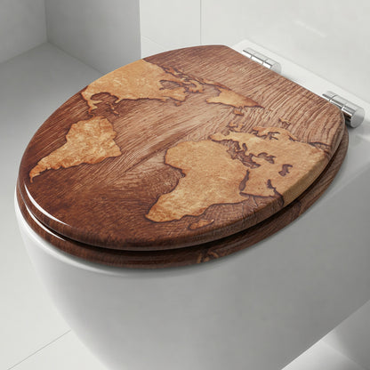 SINOBATH MDF WC-Sitz Gedruckte Muster Softclose Toilettensitz — H378