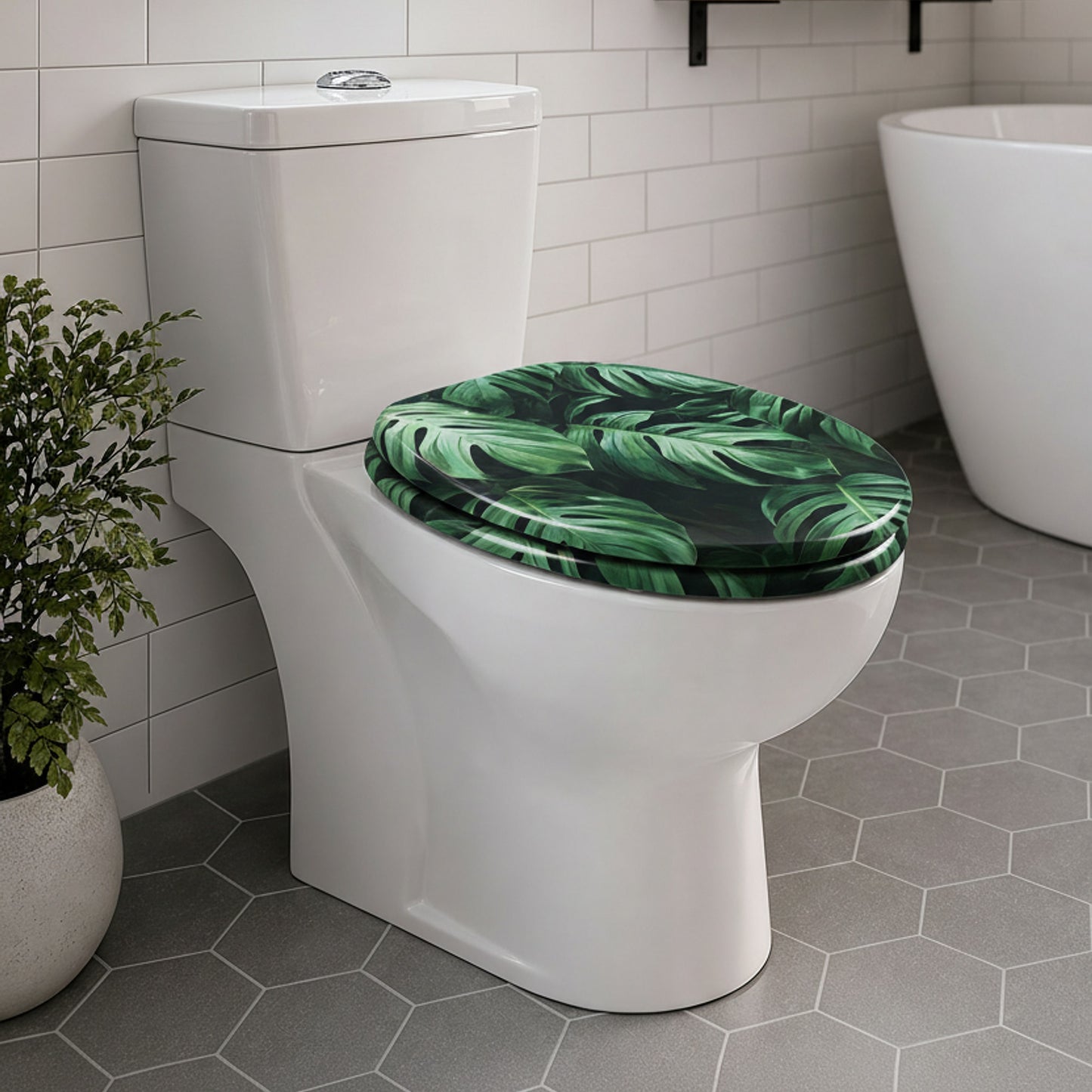 SINOBATH MDF WC-Sitz Gedruckte Muster Softclose Toilettensitz — H379