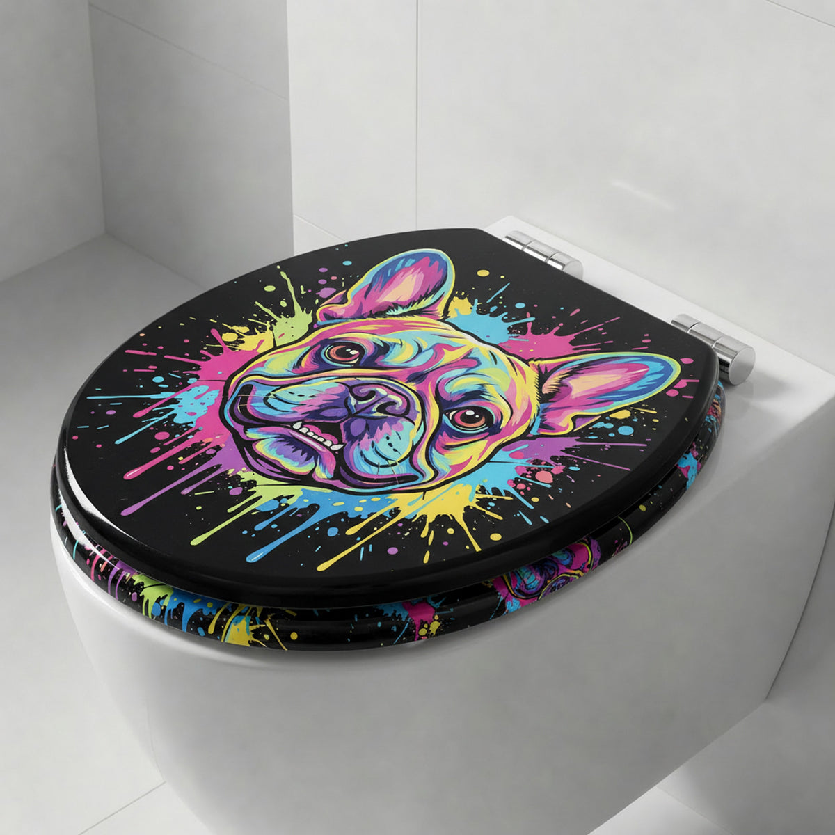 SINOBATH MDF WC-Sitz Gedruckte Muster Softclose Toilettensitz — H380