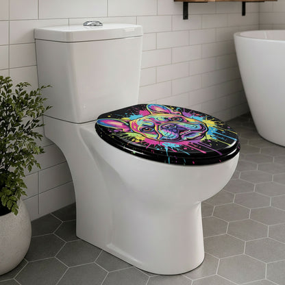 SINOBATH MDF WC-Sitz Gedruckte Muster Softclose Toilettensitz — H380