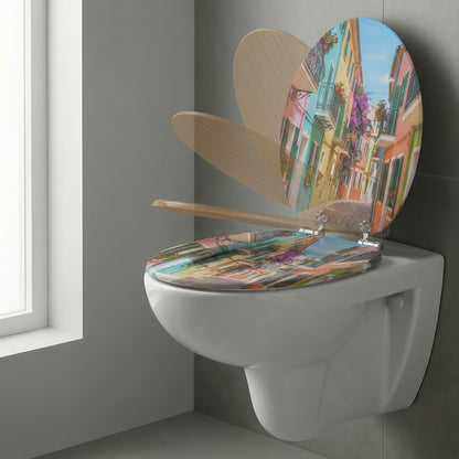 SINOBATH MDF WC-Sitz Gedruckte Muster Softclose Toilettensitz — H385