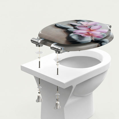 SINOBATH MDF WC-Sitz Gedruckte Muster Softclose Toilettensitz — H386