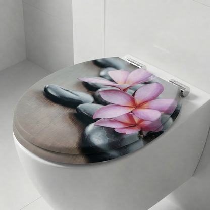 SINOBATH MDF WC-Sitz Gedruckte Muster Softclose Toilettensitz — H386
