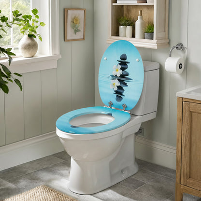 SINOBATH MDF WC-Sitz Gedruckte Muster Softclose Toilettensitz — H387