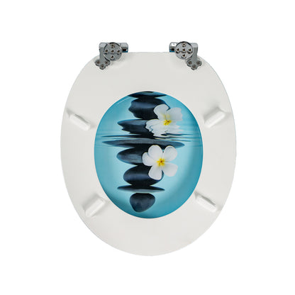 SINOBATH MDF WC-Sitz Gedruckte Muster Softclose Toilettensitz — H387