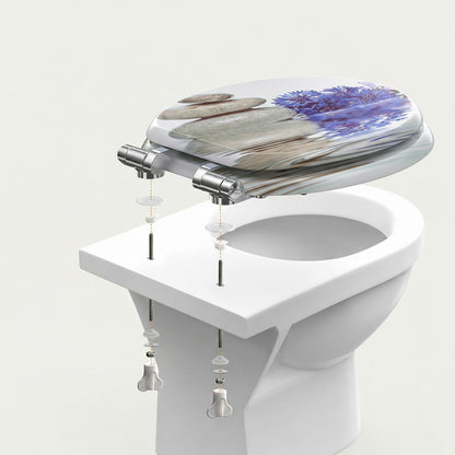 SINOBATH MDF WC-Sitz Gedruckte Muster Softclose Toilettensitz — H388