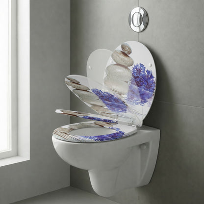 SINOBATH MDF WC-Sitz Gedruckte Muster Softclose Toilettensitz — H388