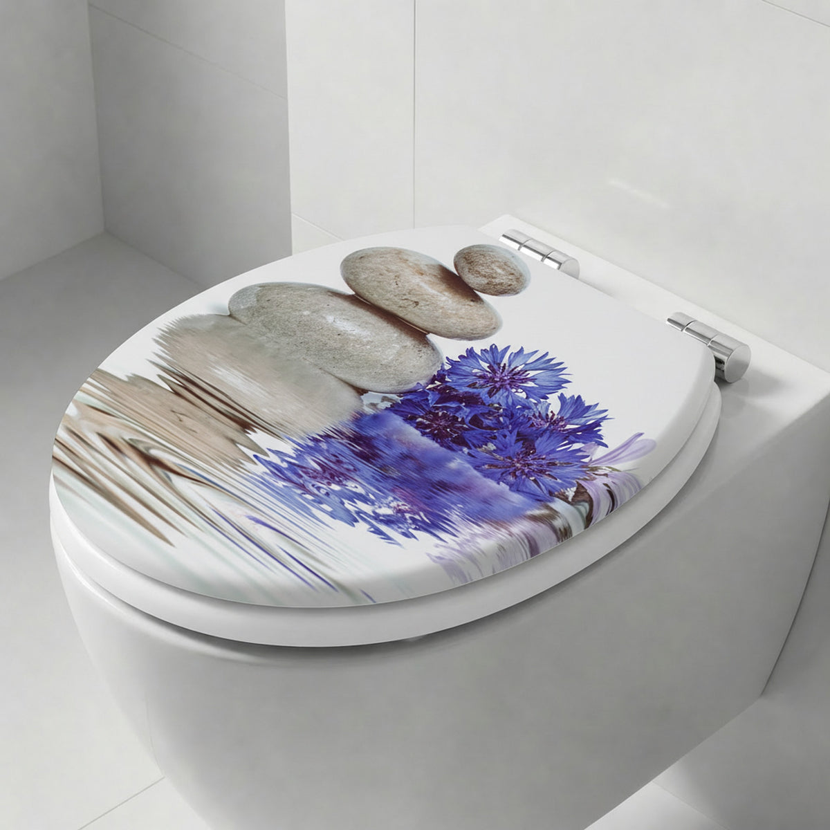 SINOBATH MDF WC-Sitz Gedruckte Muster Softclose Toilettensitz — H388