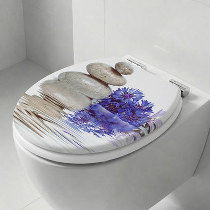 SINOBATH MDF WC-Sitz Gedruckte Muster Softclose Toilettensitz — H388