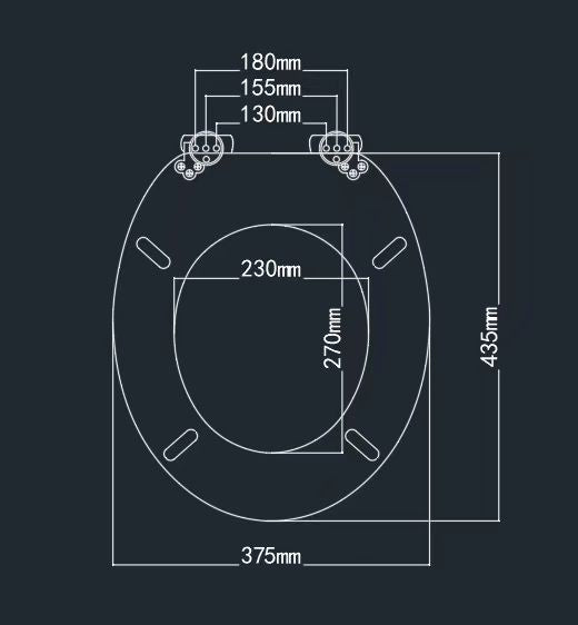 SINOBATH MDF WC-Sitz Gedruckte Muster Softclose Toilettensitz — H384