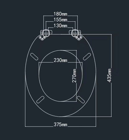 SINOBATH MDF WC-Sitz Gedruckte Muster Softclose Toilettensitz — H384