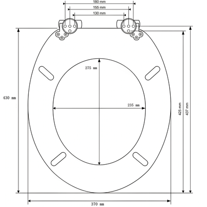 SINOBATH MDF WC-Sitz Rot Softclose Toilettensitz — A01