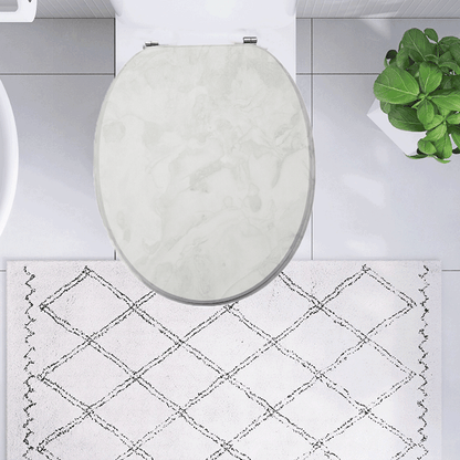 SINOBATH MDF-Holzkern, WC-Sitz Toilettensitz mit Absenkautomatik, Softclose-Scharnier（S28）