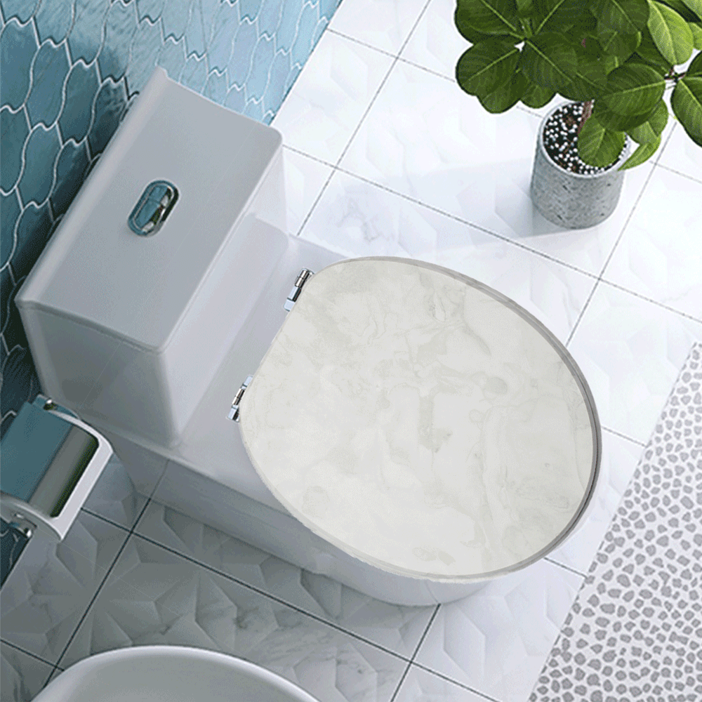 SINOBATH MDF-Holzkern, WC-Sitz Toilettensitz mit Absenkautomatik, Softclose-Scharnier（S28）