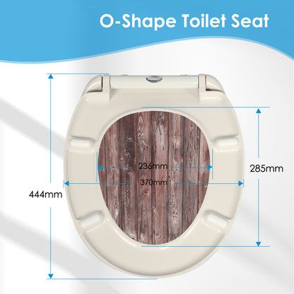 SINOBATH Duroplast WC-Sitz O-Form Marmor-Optik Absenkautomatik — UF12-235