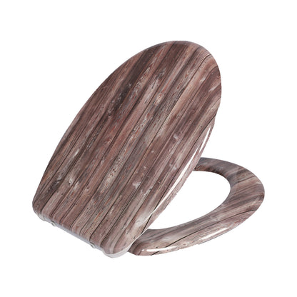 SINOBATH Duroplast WC-Sitz O-Form Marmor-Optik Absenkautomatik — UF12-235