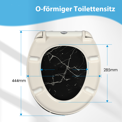 SINOBATH Duroplast WC-Sitz O-Form, Korn-Optik Absenkautomatik — UF12-351