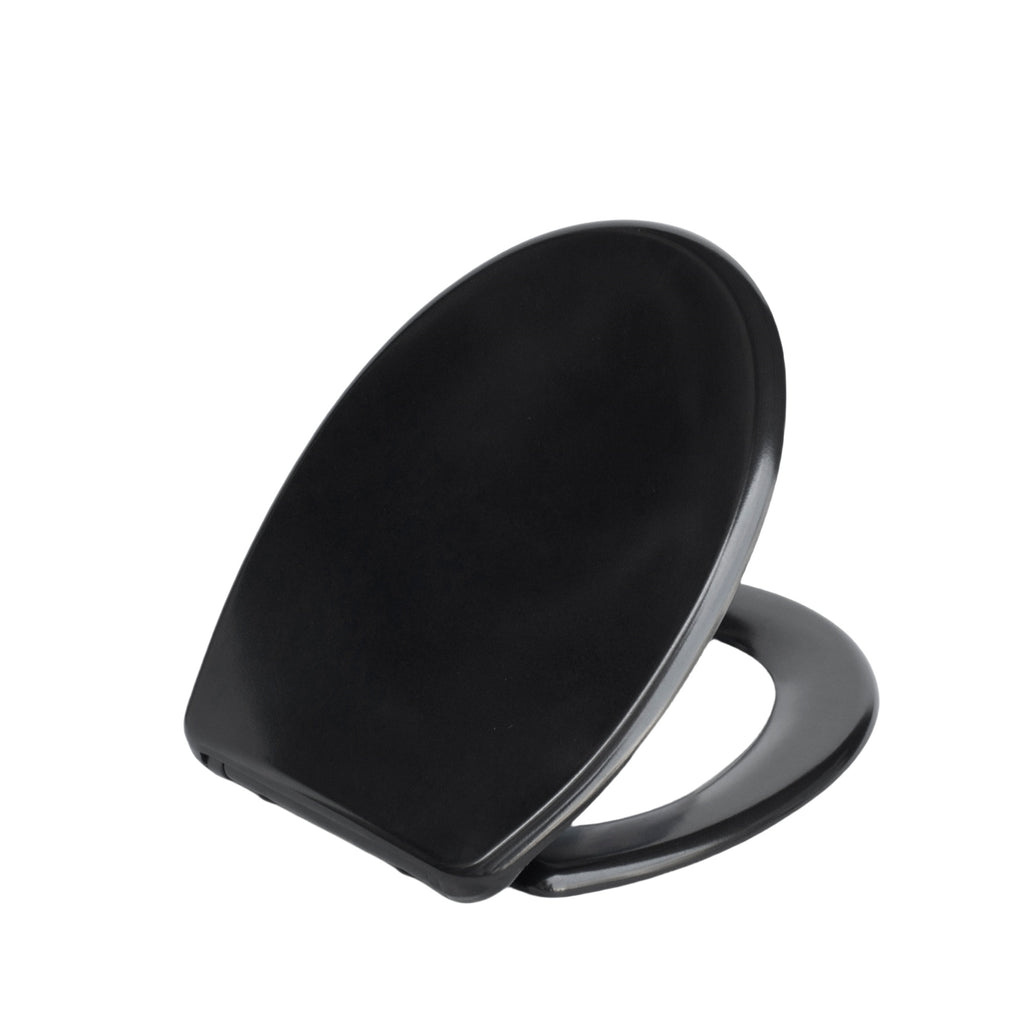 SAINOS O-förmiger Premium-Duroplast Toilettensitz Toilettendeckel, WC Sitz mit Absenkautomatik, Quick-Release Funktion für einfach Reinigung, O Form Weiß Toilettensitz mit Verstellbaren Scharnieren（UF12-B-O）