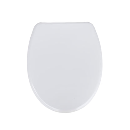 SAINOS O-förmiger Premium-Duroplast Toilettensitz Toilettendeckel, WC Sitz mit Absenkautomatik, Quick-Release Funktion für einfach Reinigung, O Form Weiß Toilettensitz mit Verstellbaren Scharnieren（UF12-W-O）