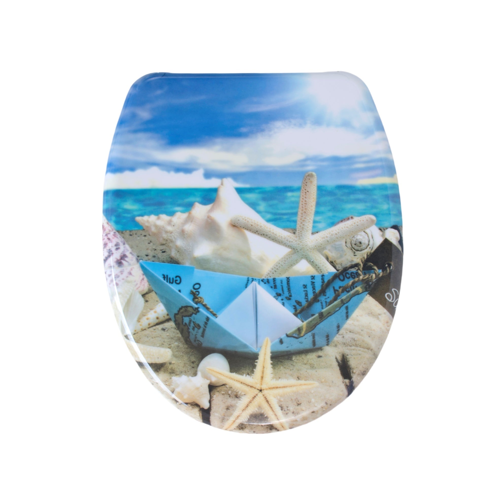 SAINOS O-förmiger Premium-Duroplast Toilettensitz Toilettendeckel, WC Sitz mit Absenkautomatik, Quick-Release Funktion für einfach Reinigung, O Form Weiß Toilettensitz mit Verstellbaren Scharnieren（UF12-368）