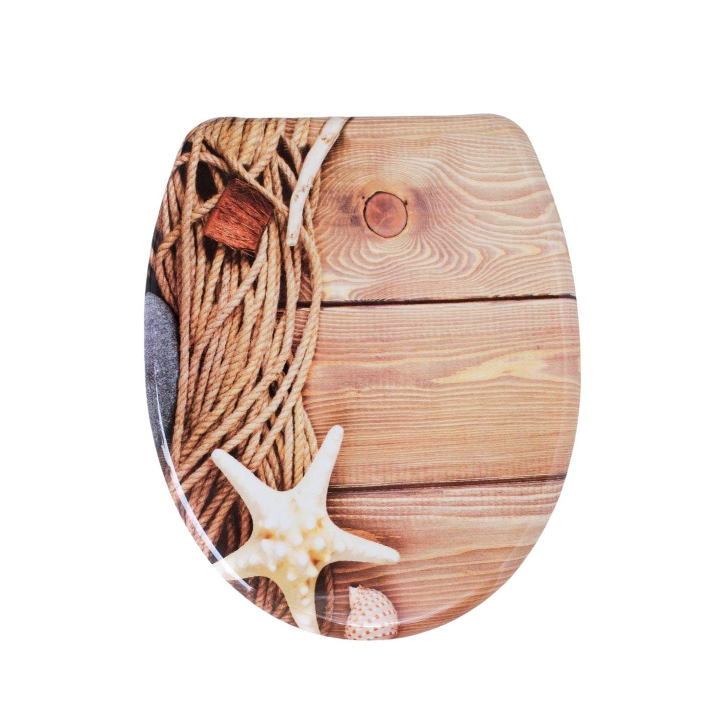 SAINOS O-förmiger Premium-Duroplast Toilettensitz Toilettendeckel, WC Sitz mit Absenkautomatik, Quick-Release Funktion für einfach Reinigung, O Form Weiß Toilettensitz mit Verstellbaren Scharnieren（UF12-374)