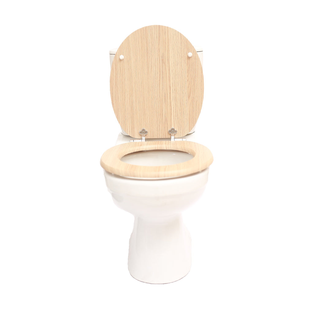 SINOBATH MDF-Holzkern, WC-Sitz Toilettensitz mit Absenkautomatik, Softclose-Scharnier (W042)